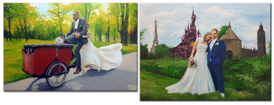 Bruidsschilderij voor trouwdag laten maken